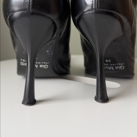 Gia Moretti leather pointed toe stiletto heel grommeted lace-up Boots Italian - Picture 10 of 17